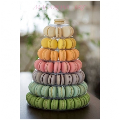 Prancūziškų migdolinių pyragaičių "macarons" stovas (46 CM ; skaidraus plastiko) 2